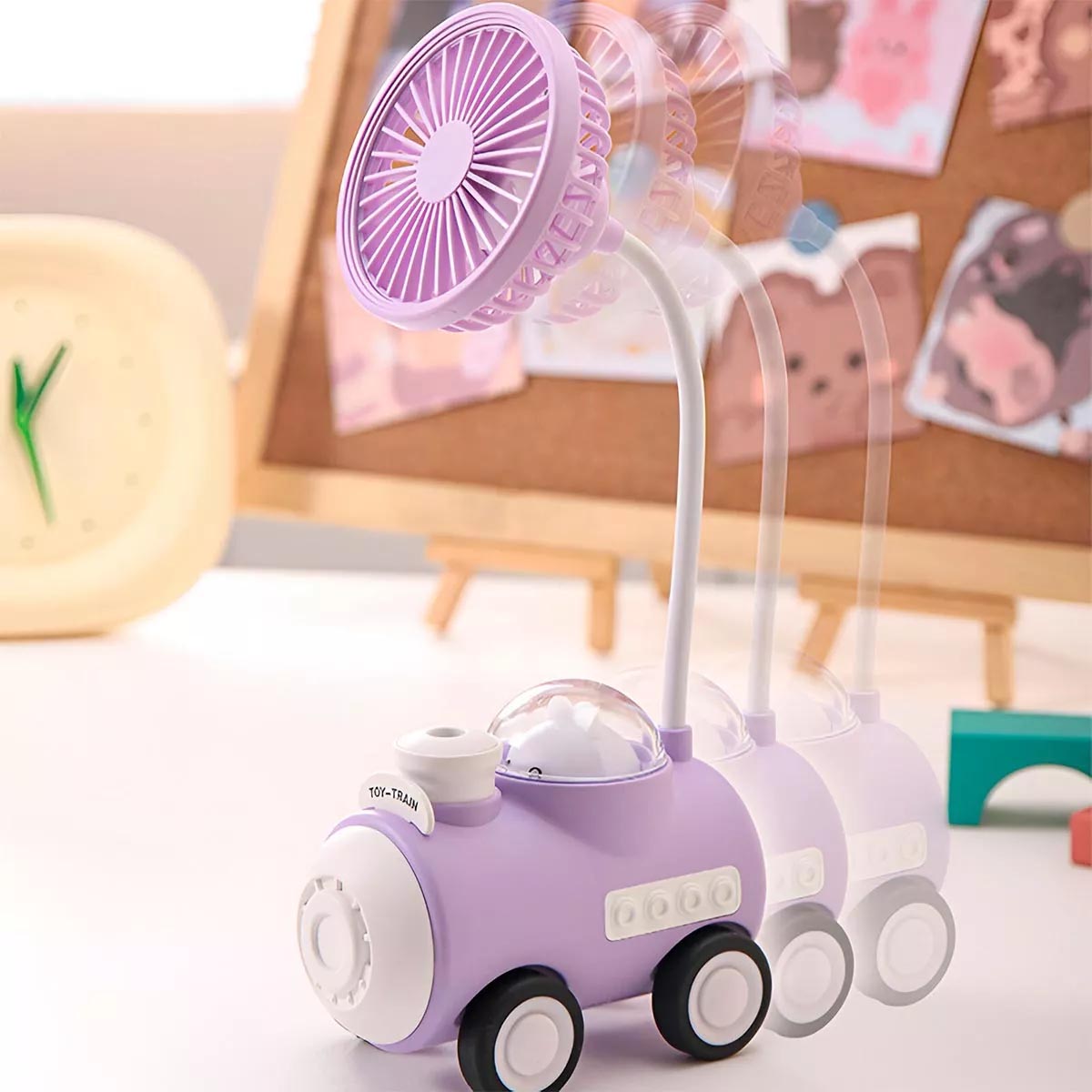 Vista 2 de Ventilador Escritorio 3 En 1 Recargable